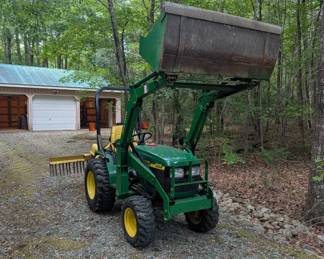 T1 - $9,500. John Deere 4100. 272 Hours. Starts right up. Includes bucket, gravel rake and PTO driven chipper. Tractor is Cash or Bank Check - OR you pay the 3% card fee that we normally cover.