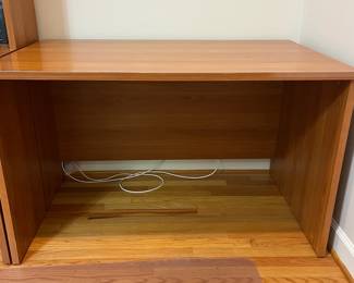 H41 - $75. Desk. Measures 46” W x 30” D x 29” Tall. Sturdy and good condition with some wear across the front.