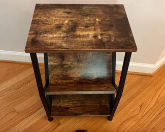 H4 - $25. Small Side Table. Measures 16” W x 12” D x 24.5” Tall.