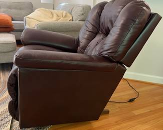 H3 - $550. La-Z-Boy Maverick Rocking Power Recliner with Headrest. Excellent Condition. Measures 38” W x 40” D x floor to seat 19.5 x floor to back 39” Tall.