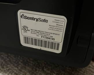 H85 - $100. Sentry Safe Model SFW123GTC. Fire & Water Safe. Key Lock and Electronic Lock. Measures 16" W x 17" D x 18" Tall.