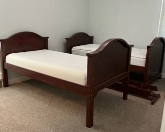 H63 - $225. Bunk Beds or 2 Twins. Complete. Includes mattresses if you want them.