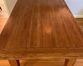 H53 - $350. Dining Table - Solid Wood. Sturdy, Very good condition! Measures 72“ W x 44” D x 30” Tall. Has 2 - 18” Leaves.