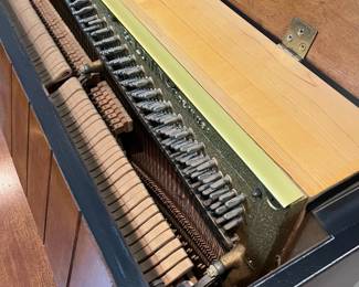 H46 - $100. Baldwin Upright Piano. Serial #1196036. Made In The USA. Measures 59” W x 29” D x 40” Tall. YOU MUST HIRE MOVERS. Located on the first floor - about 20' into the house.