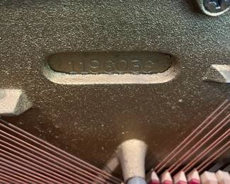 H46 - $100. Baldwin Upright Piano. Serial #1196036. Made In The USA. Measures 59” W x 29” D x 40” Tall. YOU MUST HIRE MOVERS. Located on the first floor - about 20' into the house.