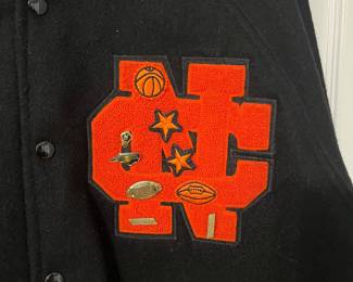 H102 - $75. 1980s Vintage Letter Jacket.