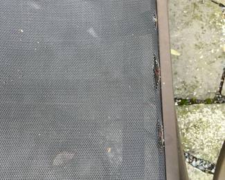 H12 - $100. Grand Resort Outdoor Table and Chair Set. Some holes on the mesh part of the seat where the screws are but still sturdy enough for another season.