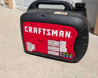 H141 - $200. Craftsman Generator. Model C0010030. Works - but the homeowner said it needs babying.