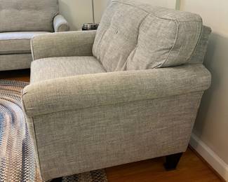 H17 - $350. La-Z-Boy “Laurel” Chair and a Half. Measures 52” W x 37” D x floor to seat 20” x floor to back 37” Tall. Overall very good condition - some wear to the back cushion just from use. Sturdy and comfy!