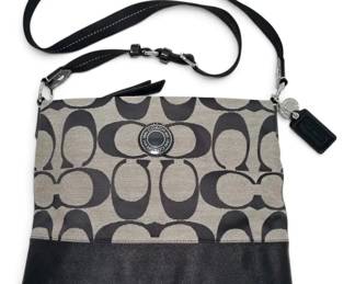 Coach Signature Stripe File Crossbody Bag w COA