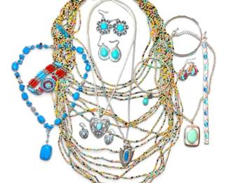 Turquoise And Silver Toned Jewelry, Bella Ryann More