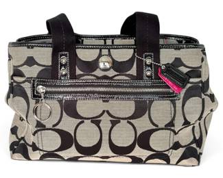 Coach Signature Canvas Tote Bag w COA