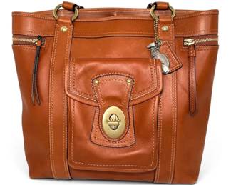 Coach Gigi Leather Tote Bag w COA