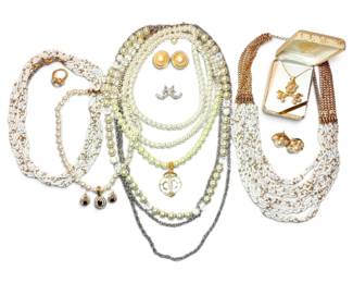 Faux Pearl And White Beaded Jewelry, Avon, Talbots, More