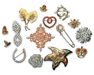 Gold And Silver Toned Brooches And Pins, Avon And More
