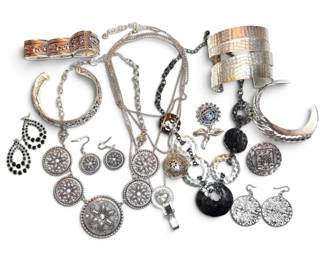 Silver Toned Necklaces, Bracelets, And Earrings, Brighton More