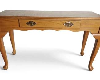 Oak Console Table With Drawer