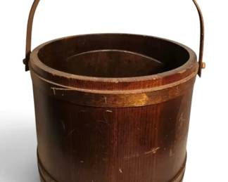 Vintage Wood Barrel Bucket Planter