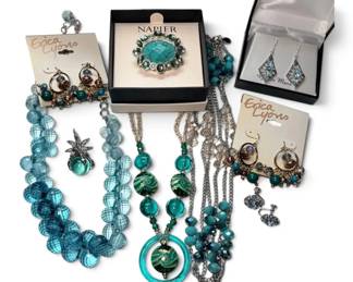 Teal Turquoise Toned Costume Jewelry Napier More