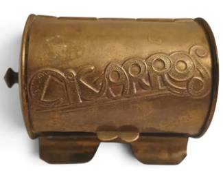 Vintage Brass Cigarette Dispenser, Made in Portugal