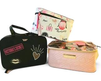 NEW Victorias Secret Betsy Johnson Makeup Totes Reusable Fabric Shopping Bags