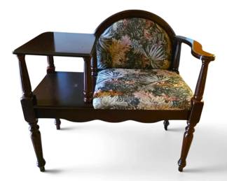 Wood Telephone Chair Gossip Bench