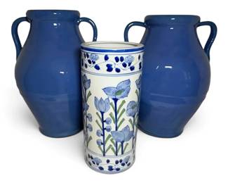 Ceramic Blue Pots Floral Vase