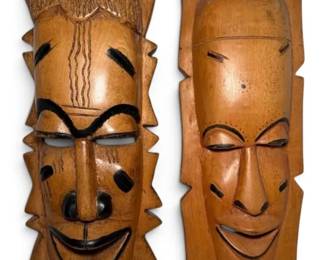 African Wood Carved Masks