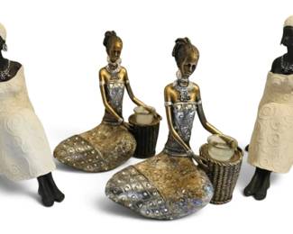 African Lady Resin Decor