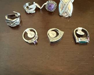 925 silver assortment of rings