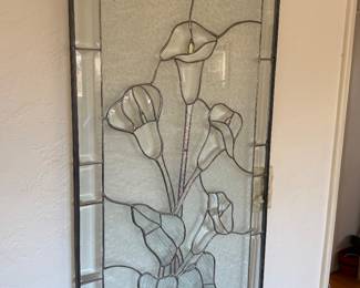 handcrafted stained glass window panel
