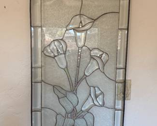 handcrafted stained glass window panel