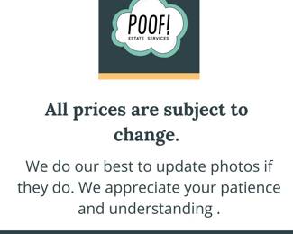 Prices Subject to Change