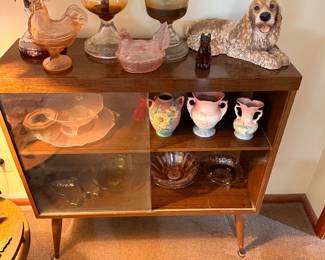 MCM Cabinet/Pink Hen on a Nest