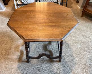 Antique Style Octagonal Accent Table