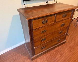 Vintage Solid Wood Dresser / Chest of Drawers