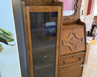 Antique Oak Side-by-Side Secretary Desk