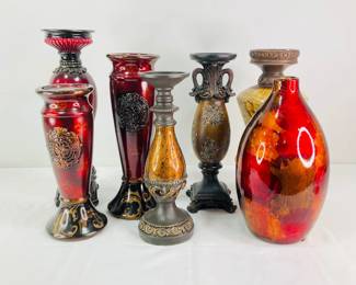 Decorative Resin Pillar Candle Holders & More