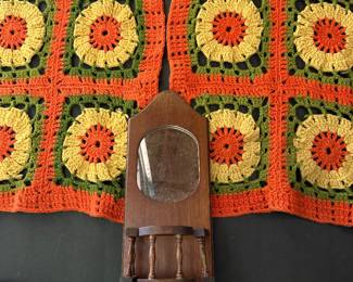 Wooden decor and crochet grannie squares