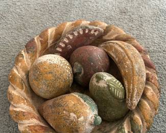 Terracotta fruit bowl