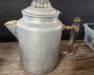 vintage aluminum stovetop Percolator 