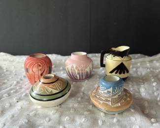 Mini Native American pottery