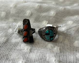Turquoise sterling silver rings