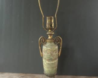 French style Green stone lamp