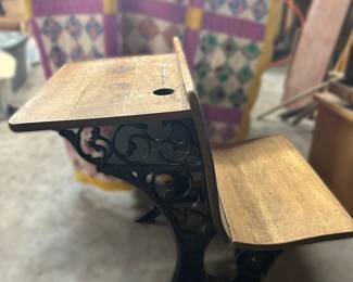 Antique school desk 1 of 2