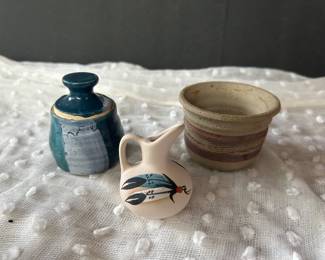 Mini Native American pottery