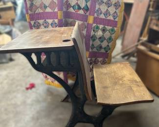 Antique school desk 2 of 2