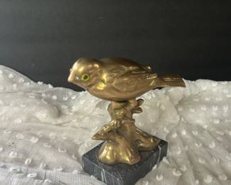 Brass bird figure