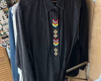 Native American beaded button up