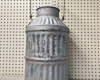 5-gallon corrugated galvanized metal oil can
